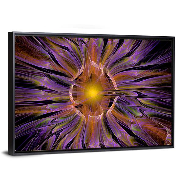 Multicolored Fractal Pattern Canvas Wall Art-5 Horizontal-Gallery Wrap-22" x 12"-Tiaracle