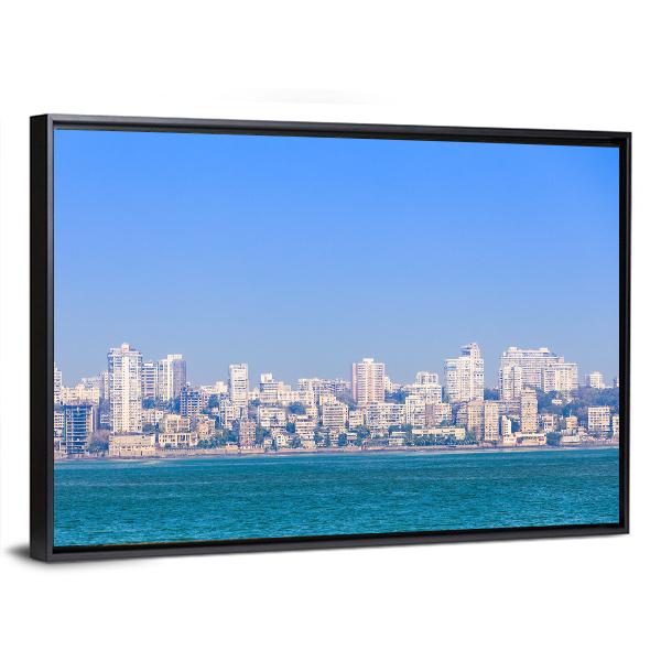 Mumbai Skyline Canvas Wall Art-3 Horizontal-Gallery Wrap-25" x 16"-Tiaracle