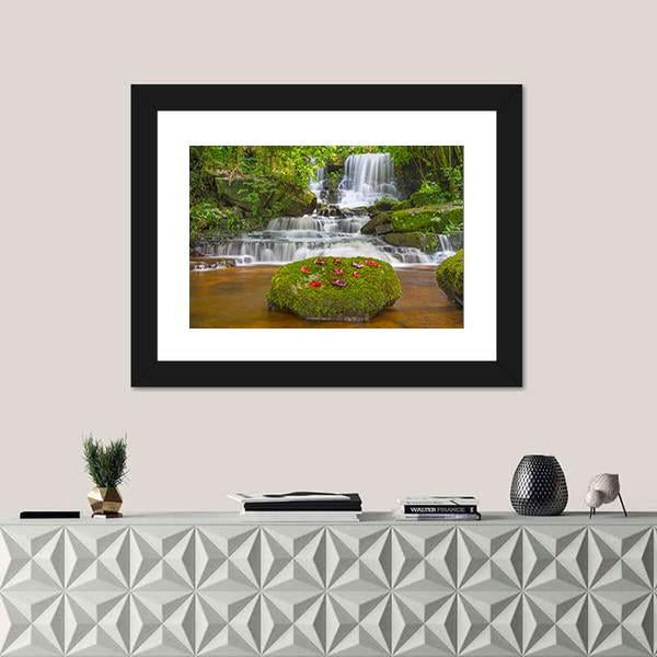 Mun Daeng Waterfall Canvas Wall Art-5 Horizontal-Gallery Wrap-22" x 12"-Tiaracle
