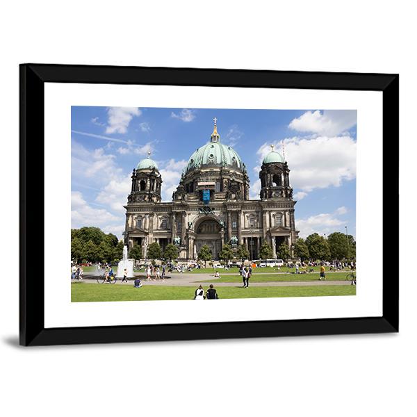 Museum Island In The Mitte District Berlin Canvas Wall Art-1 Piece-Framed Print-42" x 14"-Tiaracle