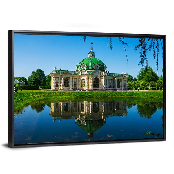 Museum Kuskovo Russia Canvas Wall Art-1 Piece-Floating Frame-36" x 24"-Tiaracle