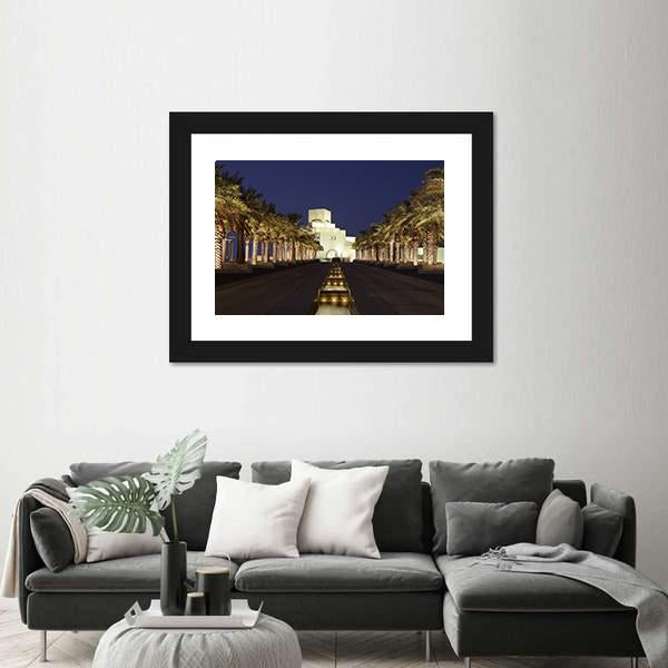 Museum Of Islamic Art Qatar Canvas Wall Art-3 Horizontal-Gallery Wrap-25" x 16"-Tiaracle
