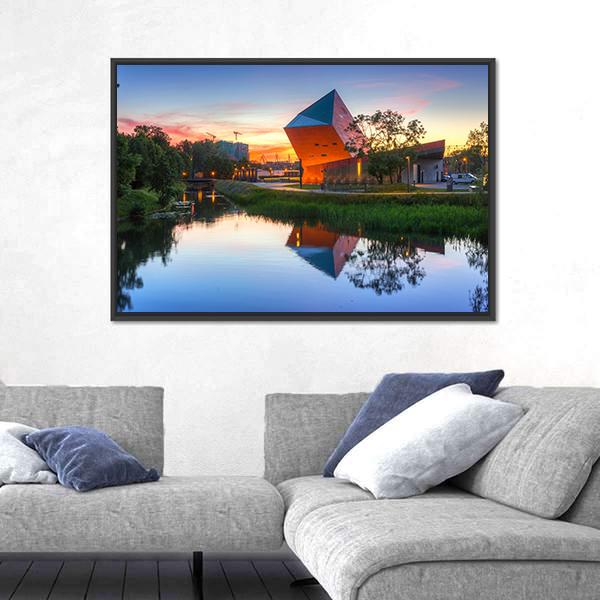 Museum Of Second World War Canvas Wall Art-3 Horizontal-Gallery Wrap-25" x 16"-Tiaracle