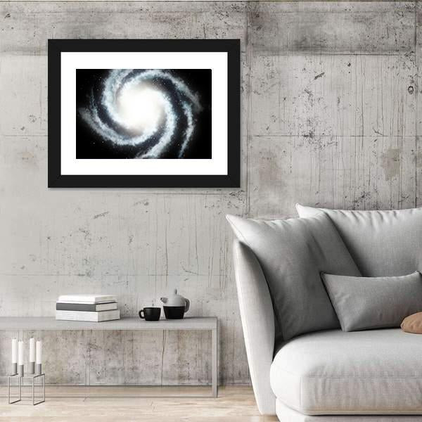 Mysterious Helicoid Galaxy Canvas Wall Art-1 Piece-Framed Print-20" x 16"-Tiaracle