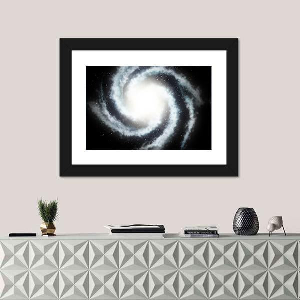 Mysterious Helicoid Galaxy Canvas Wall Art-5 Horizontal-Gallery Wrap-22" x 12"-Tiaracle