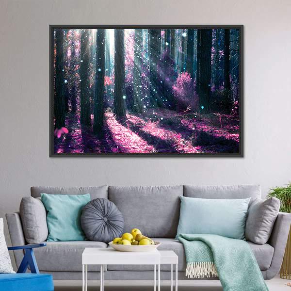 Mysterious Old Forest Canvas Wall Art-5 Horizontal-Gallery Wrap-22" x 12"-Tiaracle