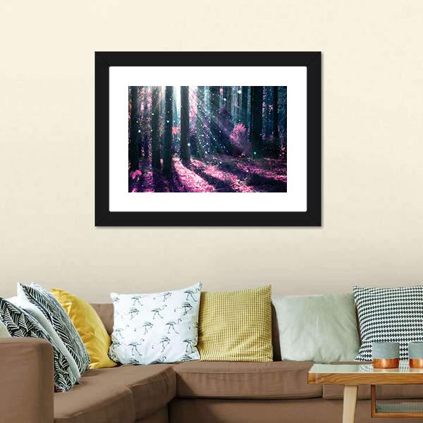 Mysterious Old Forest Canvas Wall Art-5 Horizontal-Gallery Wrap-22" x 12"-Tiaracle