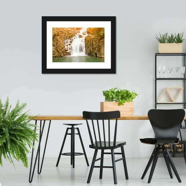 Namtok Phlio Waterfall Canvas Wall Art-3 Horizontal-Gallery Wrap-25" x 16"-Tiaracle