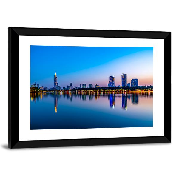 Nanjing Xuanwu Lake Canvas Wall Art-5 Horizontal-Gallery Wrap-22" x 12"-Tiaracle