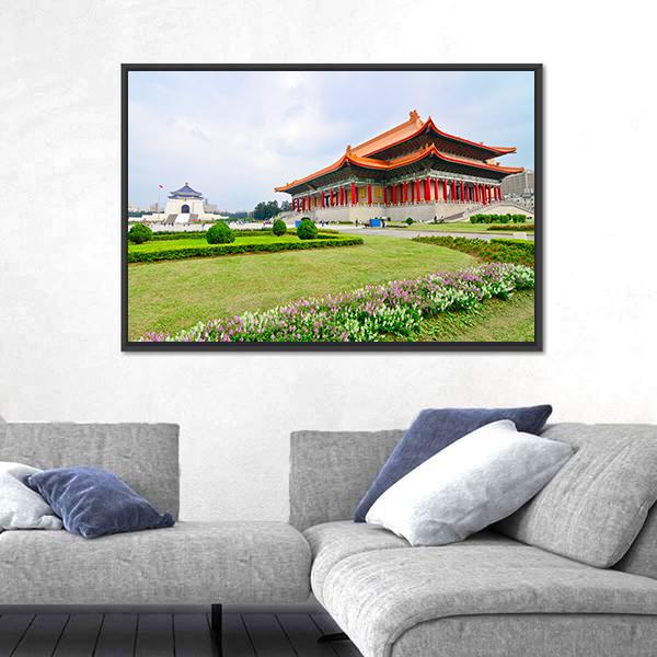 National Theater Hall Of Taiwan Canvas Wall Art-5 Horizontal-Gallery Wrap-22" x 12"-Tiaracle