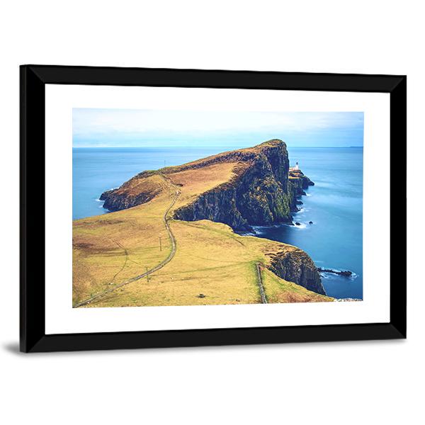 Neist Point With Lighthouse Canvas Wall Art-3 Horizontal-Gallery Wrap-25" x 16"-Tiaracle