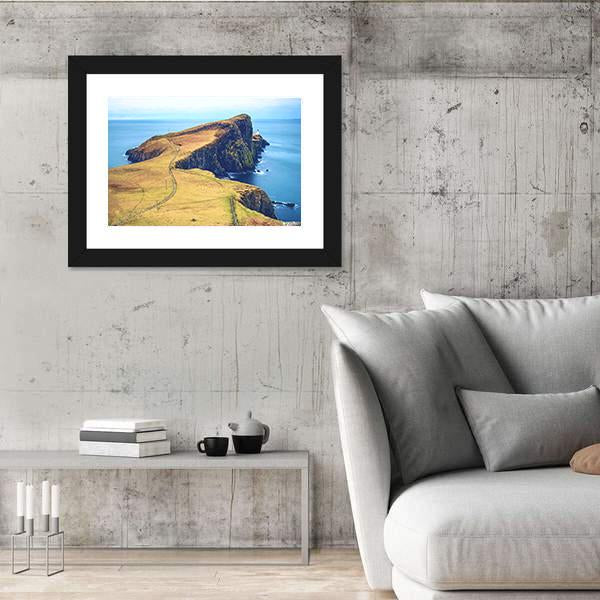 Neist Point With Lighthouse Canvas Wall Art-3 Horizontal-Gallery Wrap-25" x 16"-Tiaracle