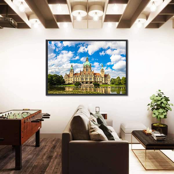 New City Hall Hanover Canvas Wall Art-5 Horizontal-Gallery Wrap-22" x 12"-Tiaracle