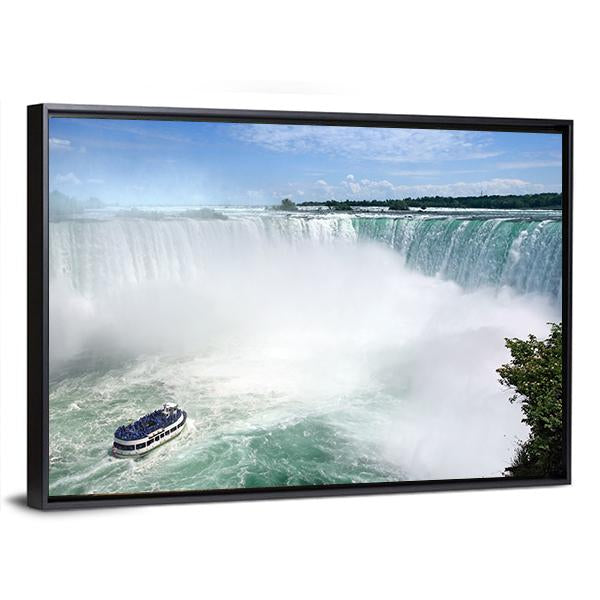 Niagara Falls From The Canadian Side Canvas Wall Art-5 Horizontal-Gallery Wrap-22" x 12"-Tiaracle