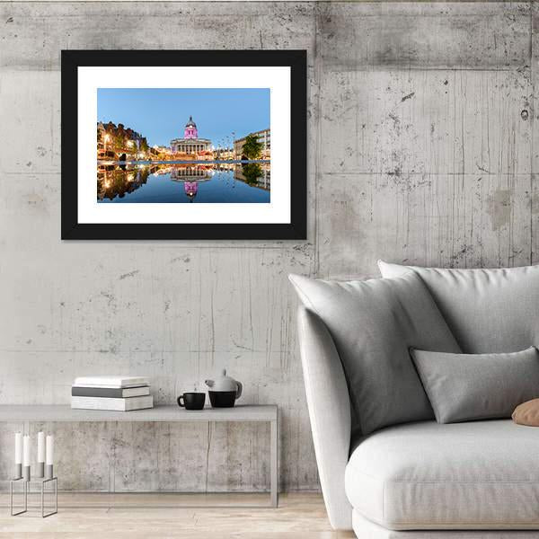 Nottingham Council House Canvas Wall Art-5 Horizontal-Gallery Wrap-22" x 12"-Tiaracle