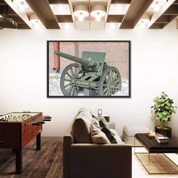 Old Cannon Russia Canvas Wall Art-5 Horizontal-Gallery Wrap-22" x 12"-Tiaracle