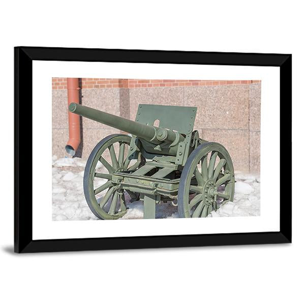 Old Cannon Russia Canvas Wall Art-5 Horizontal-Gallery Wrap-22" x 12"-Tiaracle