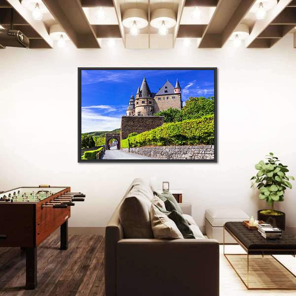 Old Medieval Castle Burresheim Canvas Wall Art-5 Horizontal-Gallery Wrap-22" x 12"-Tiaracle