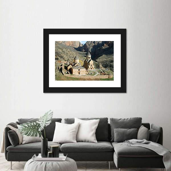 Old Medieval Monastery Complex Canvas Wall Art-5 Horizontal-Gallery Wrap-22" x 12"-Tiaracle