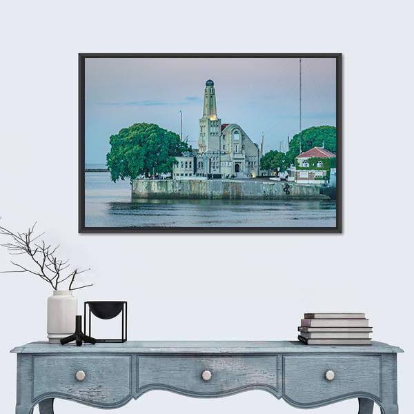Old Style Buildings Buenos Aires Canvas Wall Art-1 Piece-Floating Frame-36" x 24"-Tiaracle