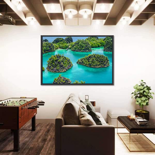 Painemo Island In Indonesia Canvas Wall Art-3 Horizontal-Gallery Wrap-25" x 16"-Tiaracle