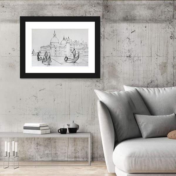 Painting Of Venice Italy Canvas Wall Art-3 Horizontal-Gallery Wrap-25" x 16"-Tiaracle