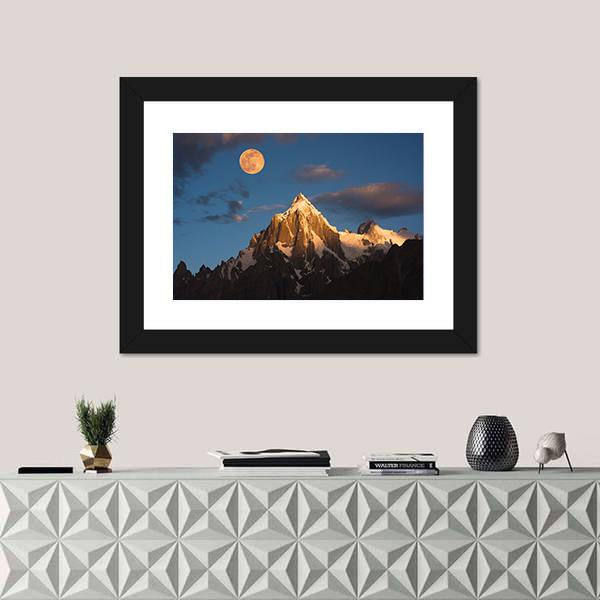 Paiyu Peak Karakoram Canvas Wall Art-5 Horizontal-Gallery Wrap-22" x 12"-Tiaracle