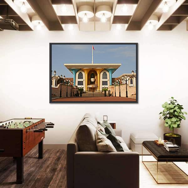Palace Of Sultan Al Qaboos in Muscat Canvas Wall Art-5 Horizontal-Gallery Wrap-22" x 12"-Tiaracle