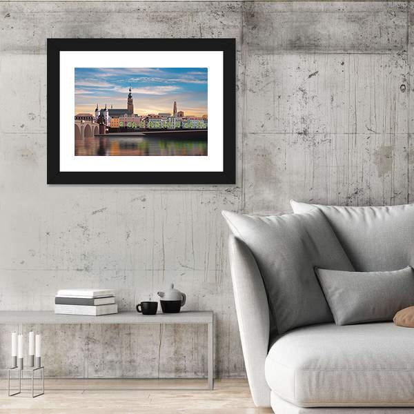 Panorama Of Heidelberg Canvas Wall Art-3 Horizontal-Gallery Wrap-25" x 16"-Tiaracle