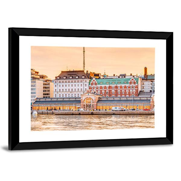 Panorama Of Old Market Hall At Summer Canvas Wall Art-3 Horizontal-Gallery Wrap-25" x 16"-Tiaracle