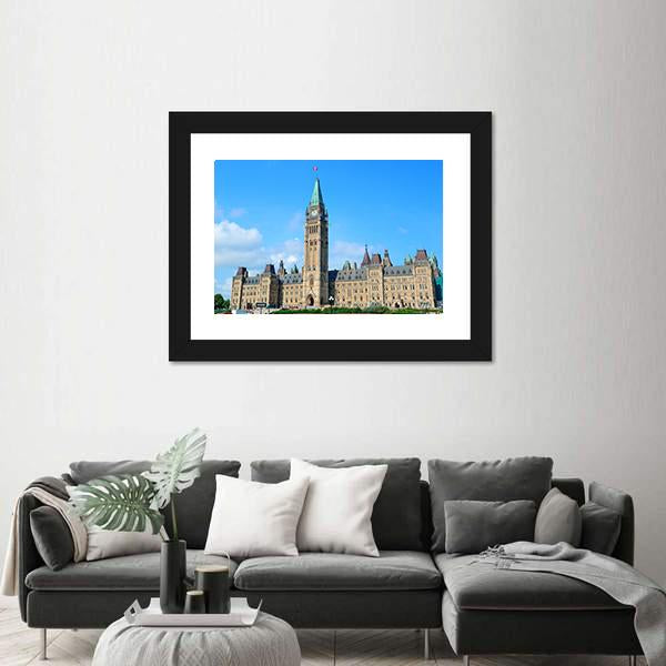 Parliament Hill Building In Ottawa Canada Canvas Wall Art-3 Horizontal-Gallery Wrap-25" x 16"-Tiaracle