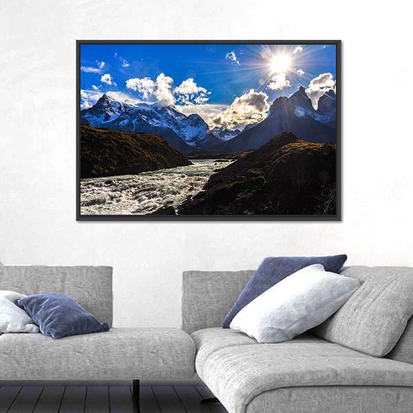 Parque Nacional Torres Del Paine Canvas Wall Art-5 Horizontal-Gallery Wrap-22" x 12"-Tiaracle
