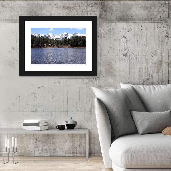 Peaceful Colorado Mountains Canvas Wall Art-3 Horizontal-Gallery Wrap-25" x 16"-Tiaracle