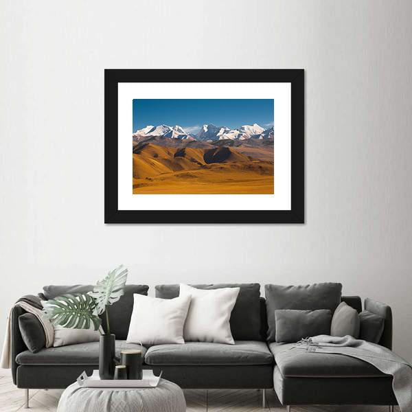 Peaks Of The Himalayas With Barren Mountains Canvas Wall Art-5 Horizontal-Gallery Wrap-22" x 12"-Tiaracle