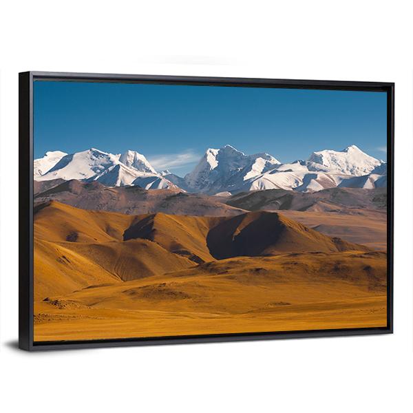Peaks Of The Himalayas With Barren Mountains Canvas Wall Art-5 Horizontal-Gallery Wrap-22" x 12"-Tiaracle