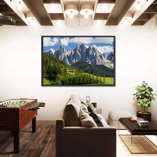 Peaks Of The Odle Group Canvas Wall Art-5 Horizontal-Gallery Wrap-22" x 12"-Tiaracle