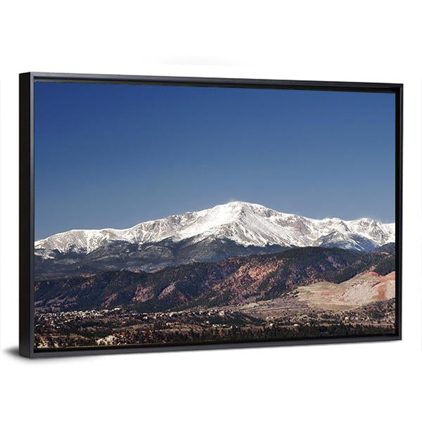 Pikes Peak Colorado Canvas Wall Art-3 Horizontal-Gallery Wrap-25" x 16"-Tiaracle