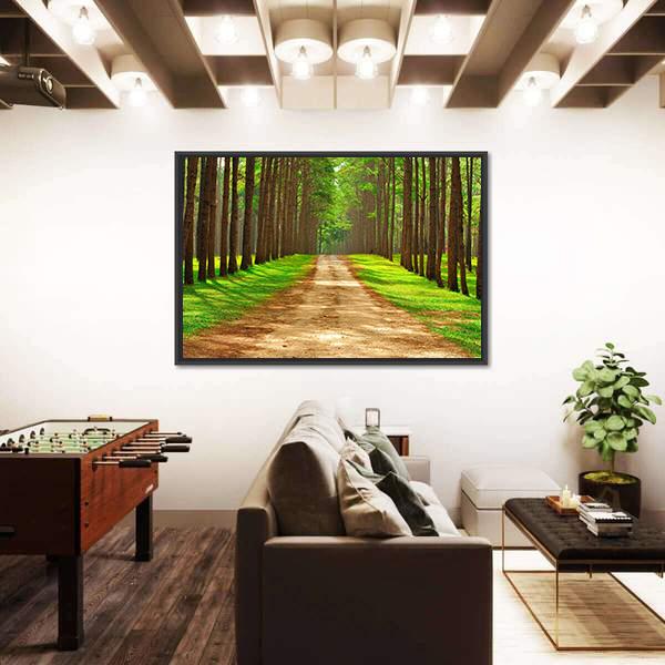 Pine Forest In Thailand Canvas Wall Art-5 Horizontal-Gallery Wrap-22" x 12"-Tiaracle