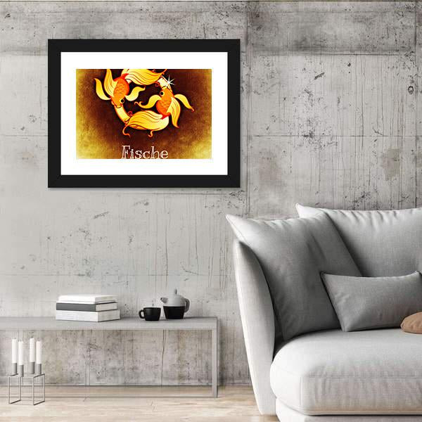 Pisces Horoscope Canvas Wall Art-5 Horizontal-Gallery Wrap-22" x 12"-Tiaracle