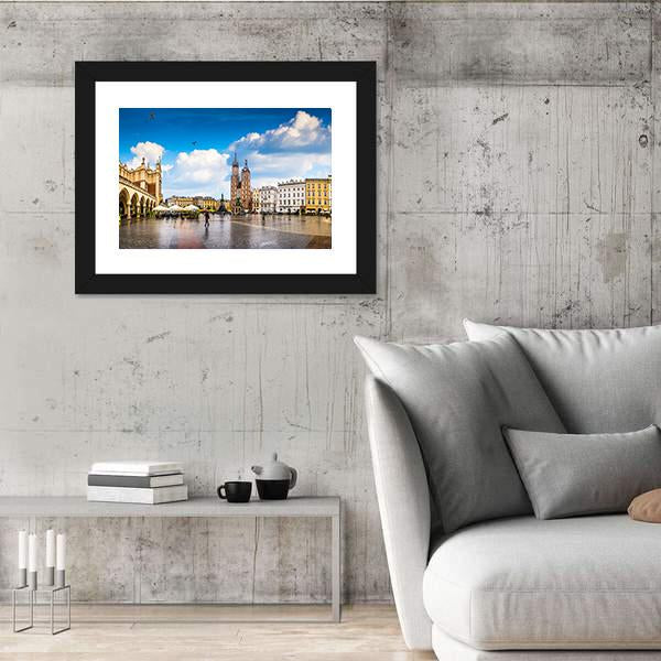 Poland's Historic Center Canvas Wall Art-5 Horizontal-Gallery Wrap-22" x 12"-Tiaracle