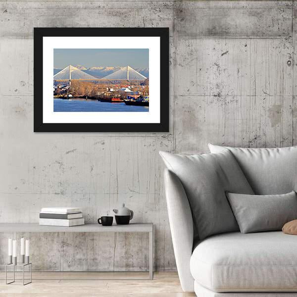 Port Mann Bridge Canvas Wall Art-5 Horizontal-Gallery Wrap-22" x 12"-Tiaracle