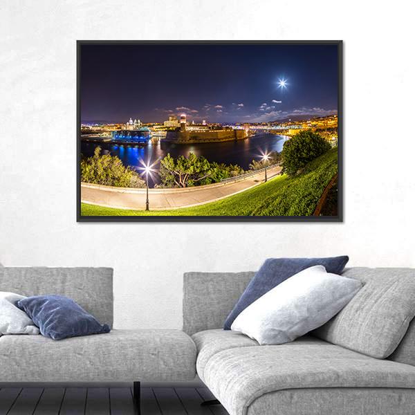 Port Of Vieux In Marseille France Canvas Wall Art-5 Horizontal-Gallery Wrap-22" x 12"-Tiaracle