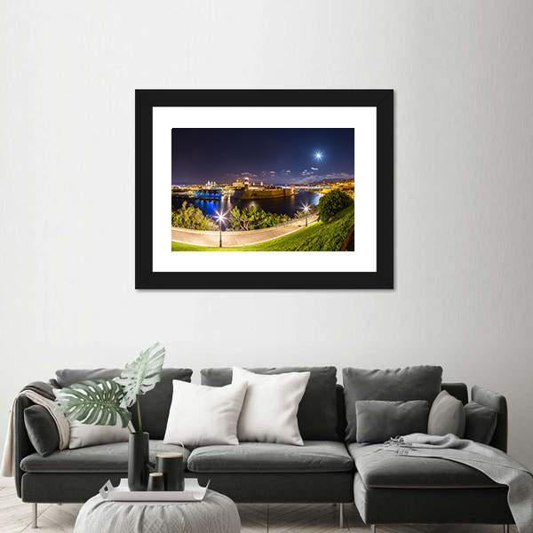 Port Of Vieux In Marseille France Canvas Wall Art-5 Horizontal-Gallery Wrap-22" x 12"-Tiaracle