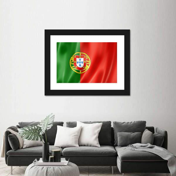 Portugal Flag Canvas Wall Art-5 Horizontal-Gallery Wrap-22" x 12"-Tiaracle