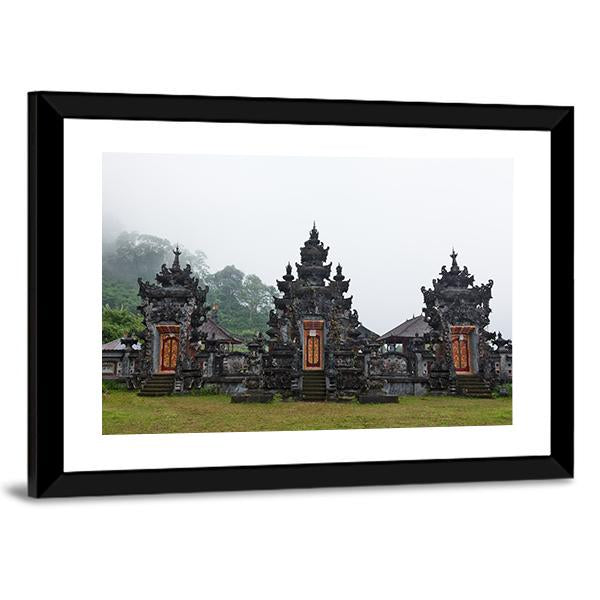 Pura Ulun Danu Buyan Temple Canvas Wall Art-5 Horizontal-Gallery Wrap-22" x 12"-Tiaracle