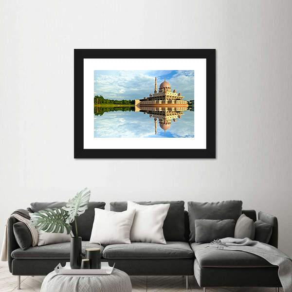 Putra Mosque Canvas Wall Art-5 Horizontal-Gallery Wrap-22" x 12"-Tiaracle