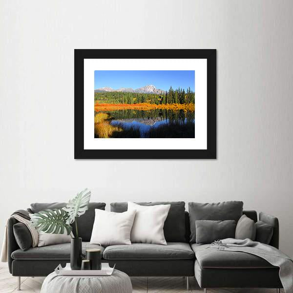 Pyramid Lake Canvas Wall Art-3 Horizontal-Gallery Wrap-25" x 16"-Tiaracle