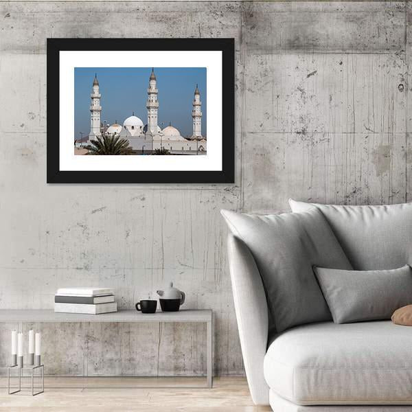 Quba Mosque In Al Medinah Canvas Wall Art-5 Horizontal-Gallery Wrap-22" x 12"-Tiaracle