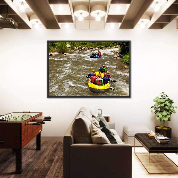 Rafting Race Canvas Wall Art-5 Horizontal-Gallery Wrap-22" x 12"-Tiaracle