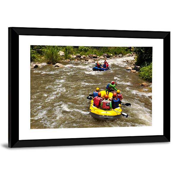 Rafting Race Canvas Wall Art-5 Horizontal-Gallery Wrap-22" x 12"-Tiaracle